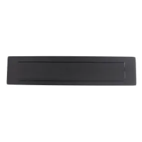 INTERSTEEL Briefplaat met klep/regenrand RVS/mat zwart