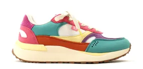 M. Moustache runner Anaelle turquoise/paars/pink  (maat 36-42)