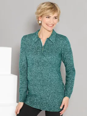 Polopullover met ritssluiting