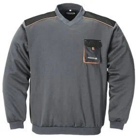 Terratrend Sweater Grijs/Oranje Maat M